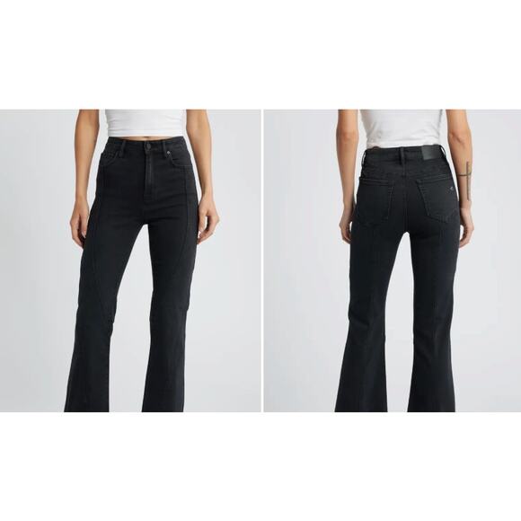HIDDEN Jeans; Seamed High Waist Flare Jeans - Picture 1 of 7